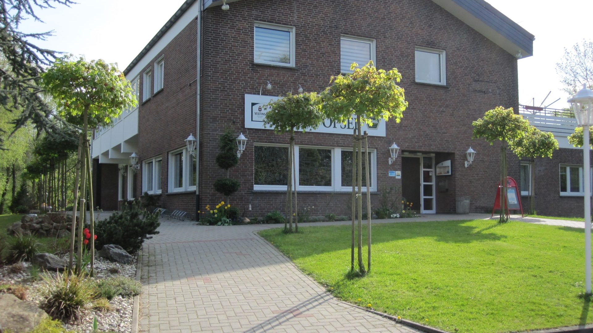 Außenansicht des Landgasthofs Haus Pöpsel