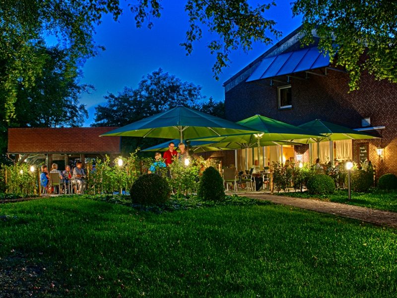 Biergarten in Beckum am Haus Pöpsel
